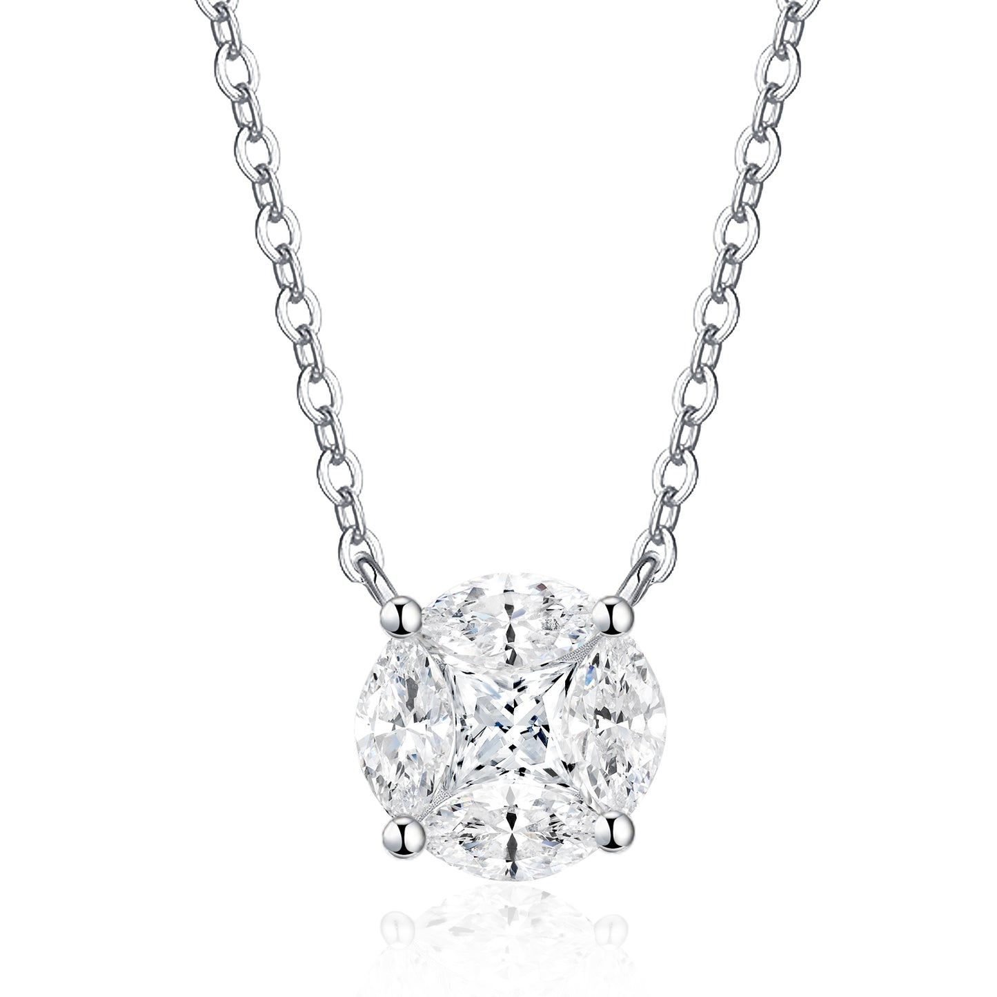 Moissanite Marvel — S925 Platinum Plated Moissanite Pendant