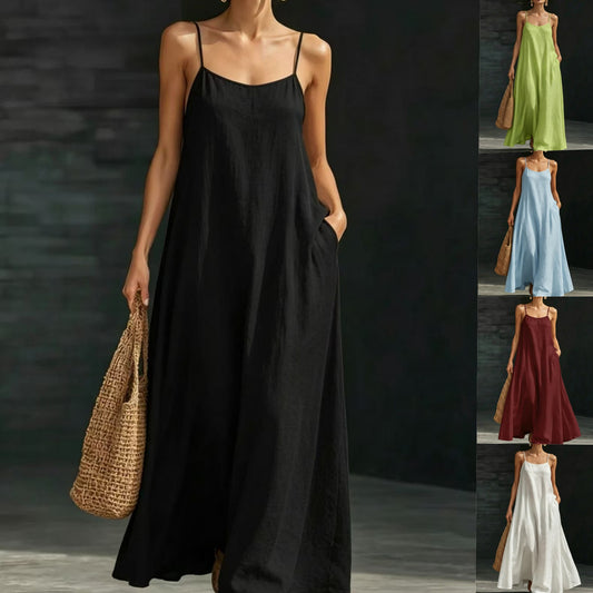 Maxi-mum Comfort — Casual Strap Maxi Resort Dress