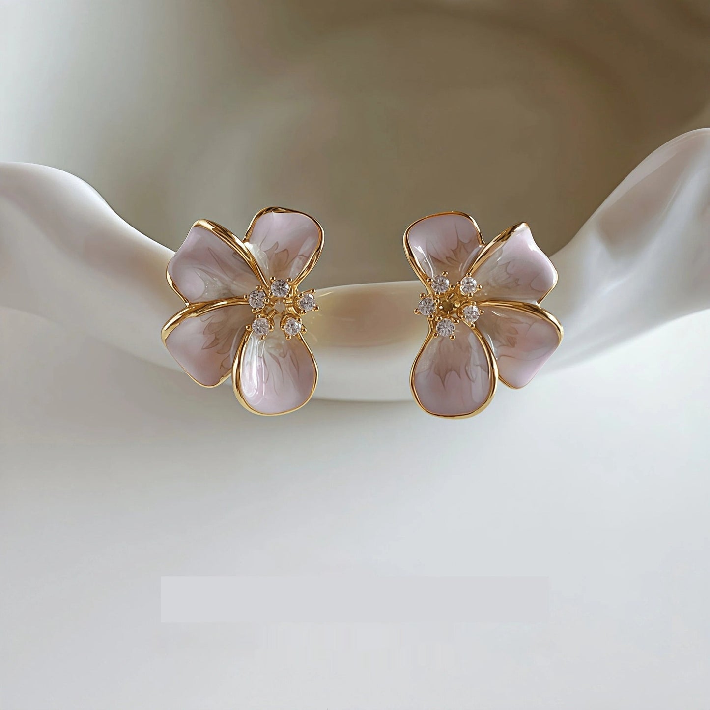 Floral Fancy — S925 Drop-Glaze Flower Earrings
