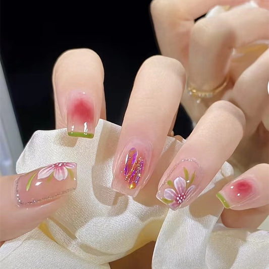 Bloomin' Beautiful — Camellia Smudge Nail Art Patch