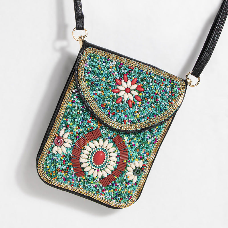 Bead Bliss — Bohemian Bead Satchel Phone Bag