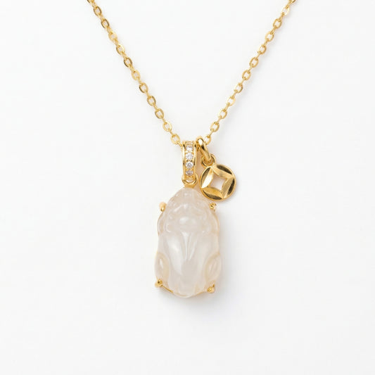Pixiu Prosperity — Silver Carved Pixiu & Coin Pendant
