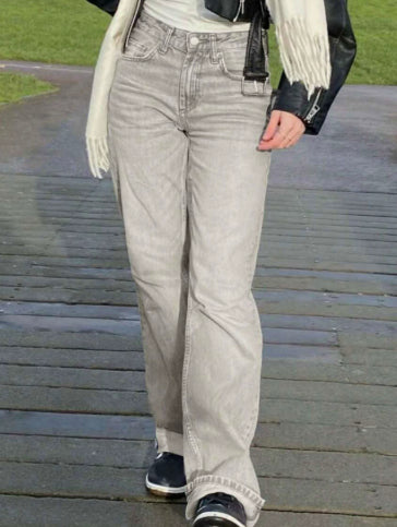 The High & Mighty — Loose Straight High-Waisted Wide-Leg Pants