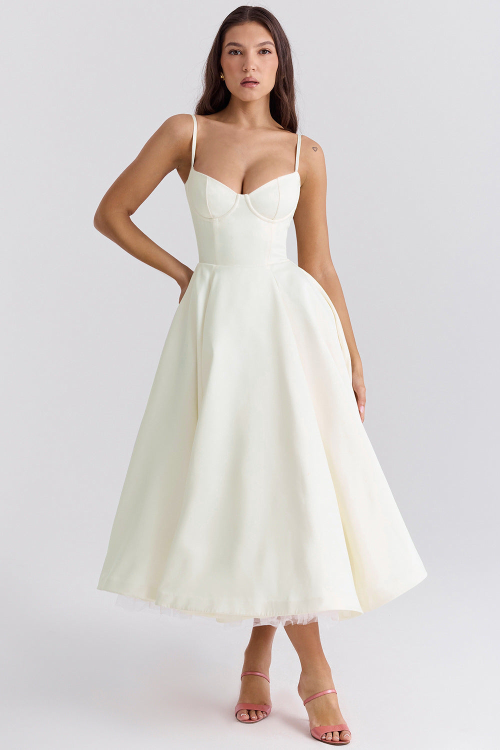Mesh-Merizing — Double-Layer Maxi Slip Dress