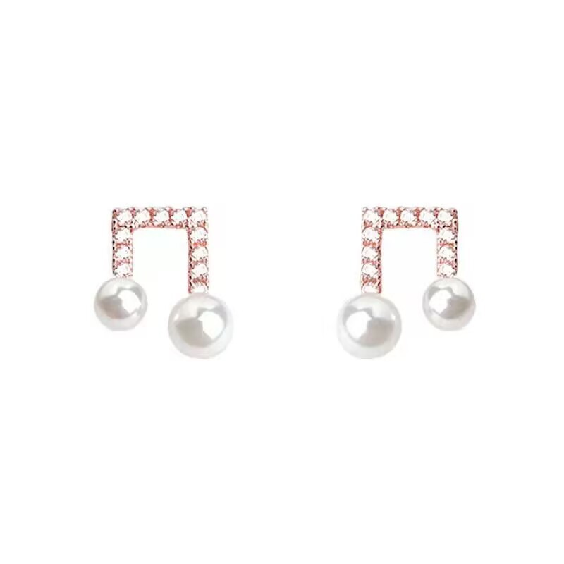 Melody of Pearls — Movement Notes Pearl Earrings for Women
