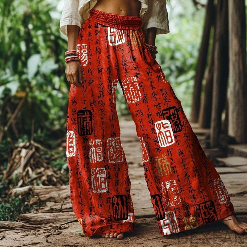 Abs-olutely Fabulous — Midriff-Baring Wide-Leg Casual Pants