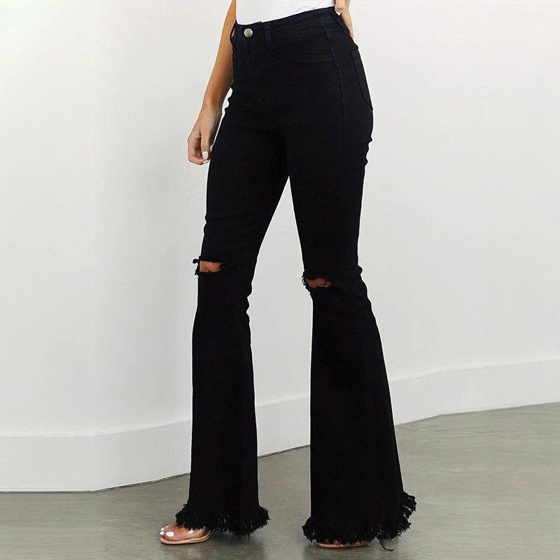 Jean-ious Style — Ripped Slim-Fit Tomboy Jeans for Women