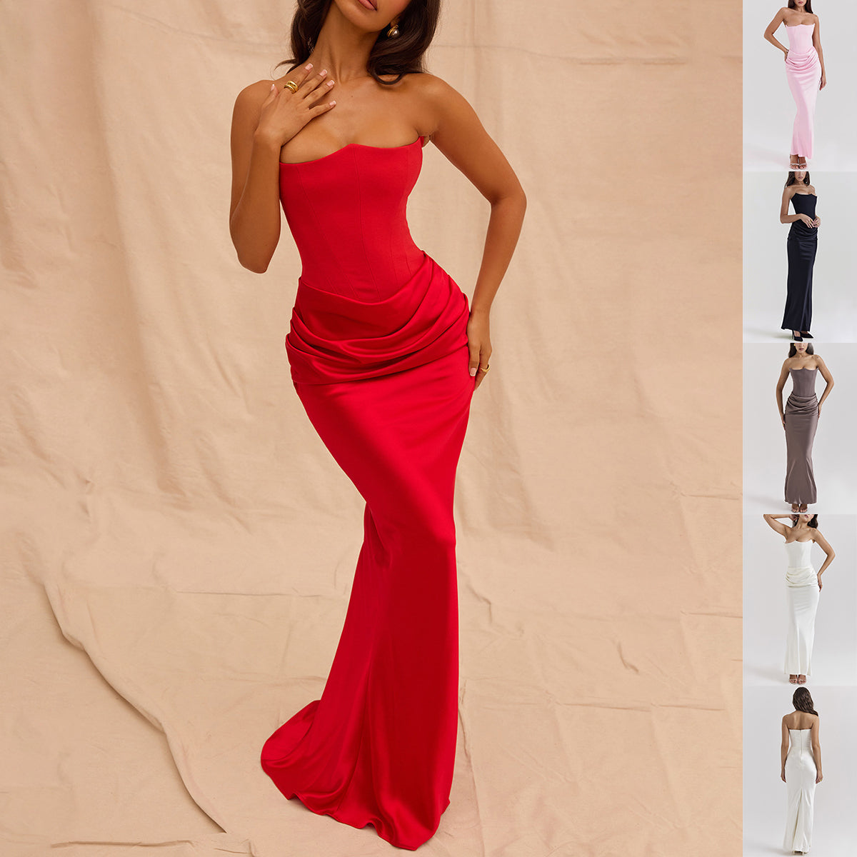 Bandeau Beauty — Slim Bandeau Backless Party Dress