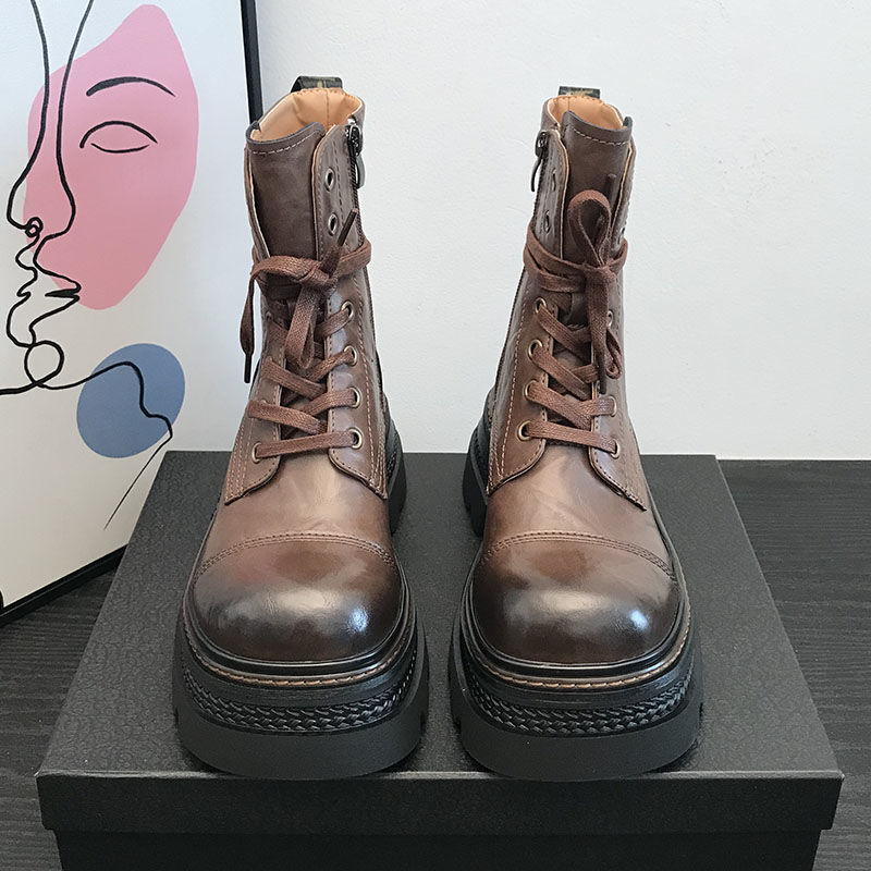 Ankle Authority — Chunky-heeled Ankle Boots with Side Zippers