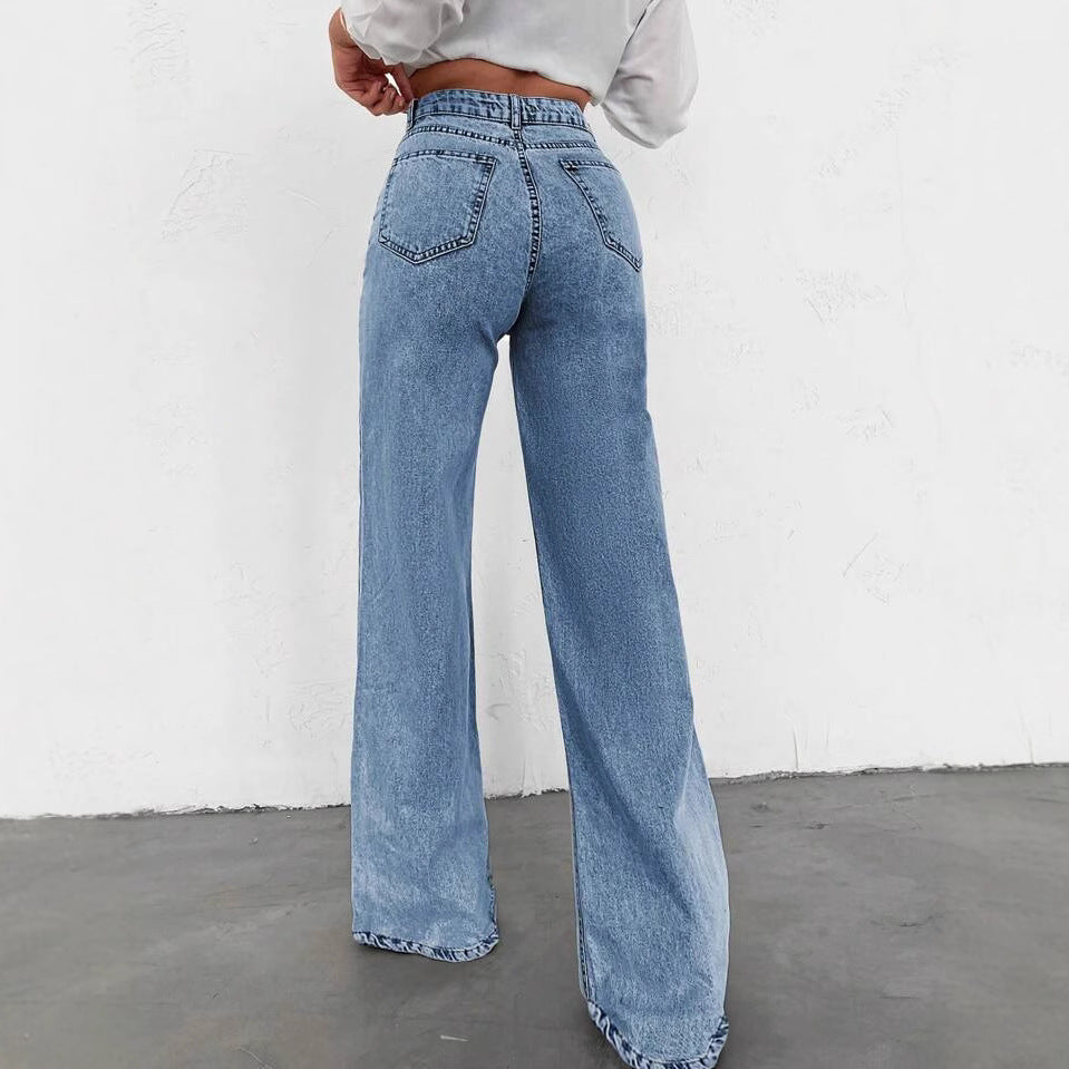 Leg-endary Style — Women's Loose Straight-Leg Slimming Denim