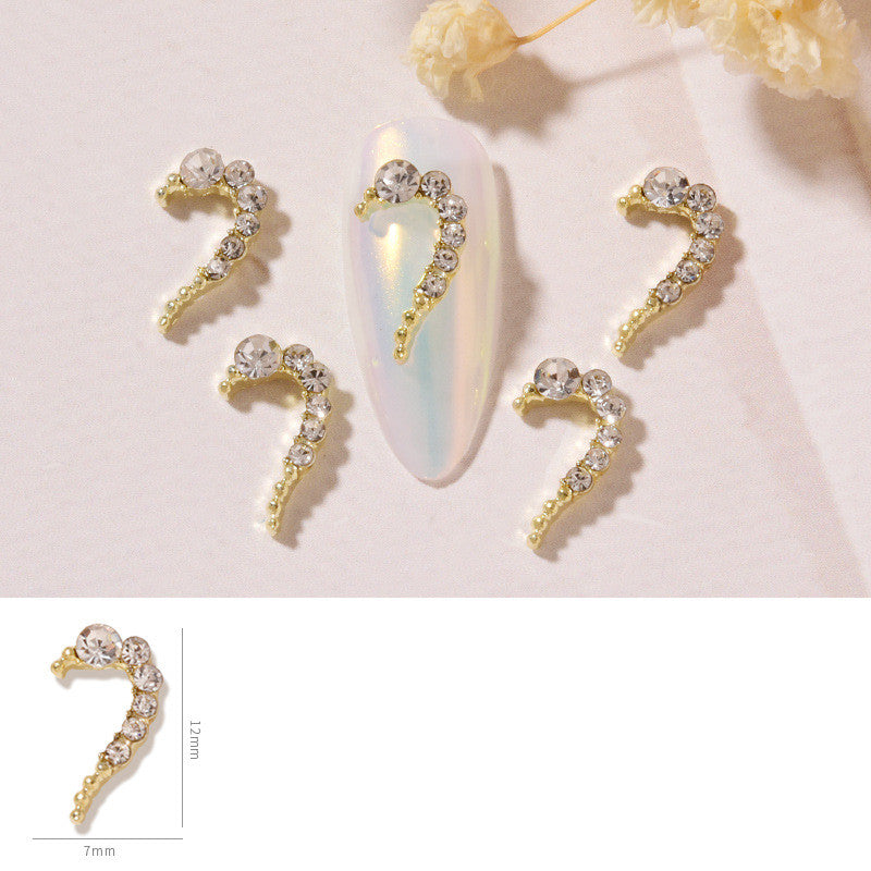Heart's Desire — Alloy Love Heart Nail Art Jewelry, Rhinestone Piece