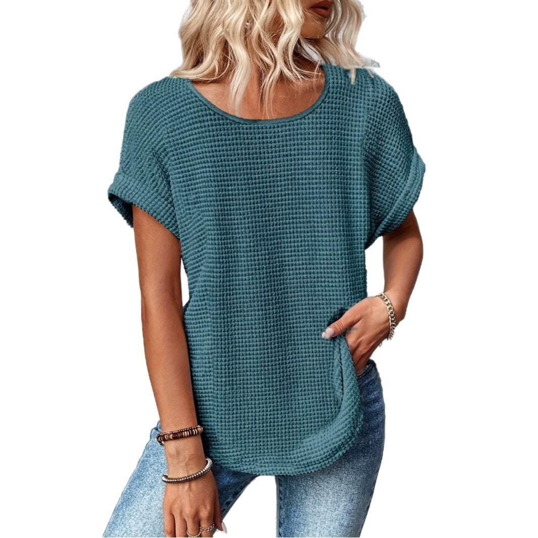 Lace Embrace — Versatile Lace-Patchwork Short-Sleeve Top
