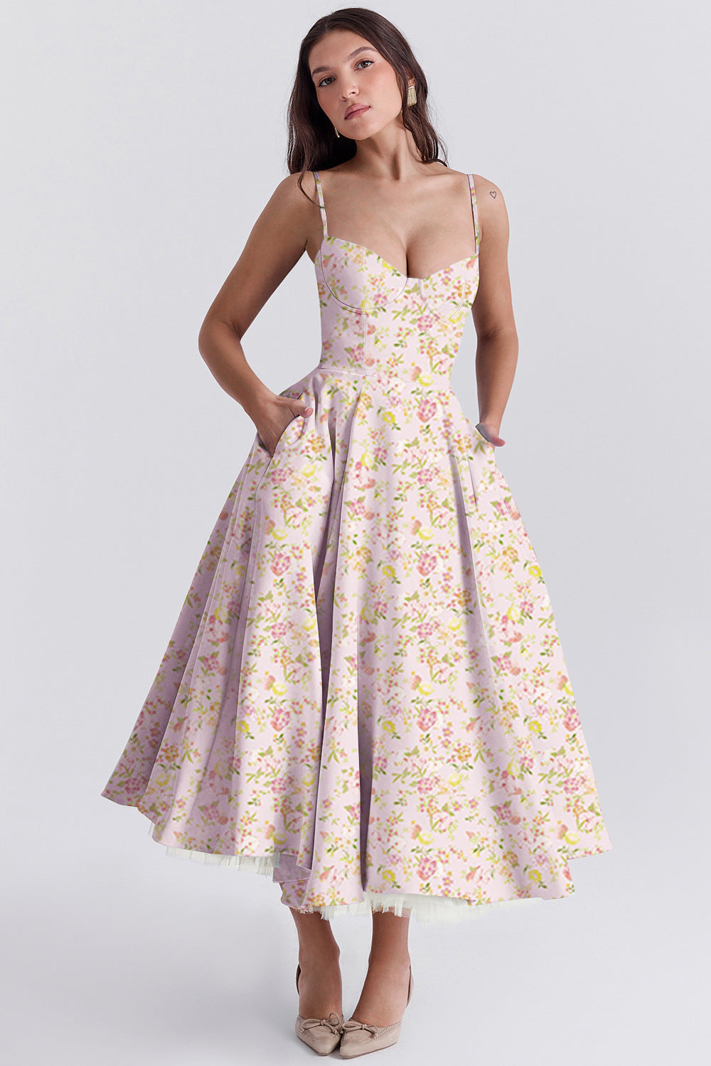 Mesh-Merizing — Double-Layer Maxi Slip Dress