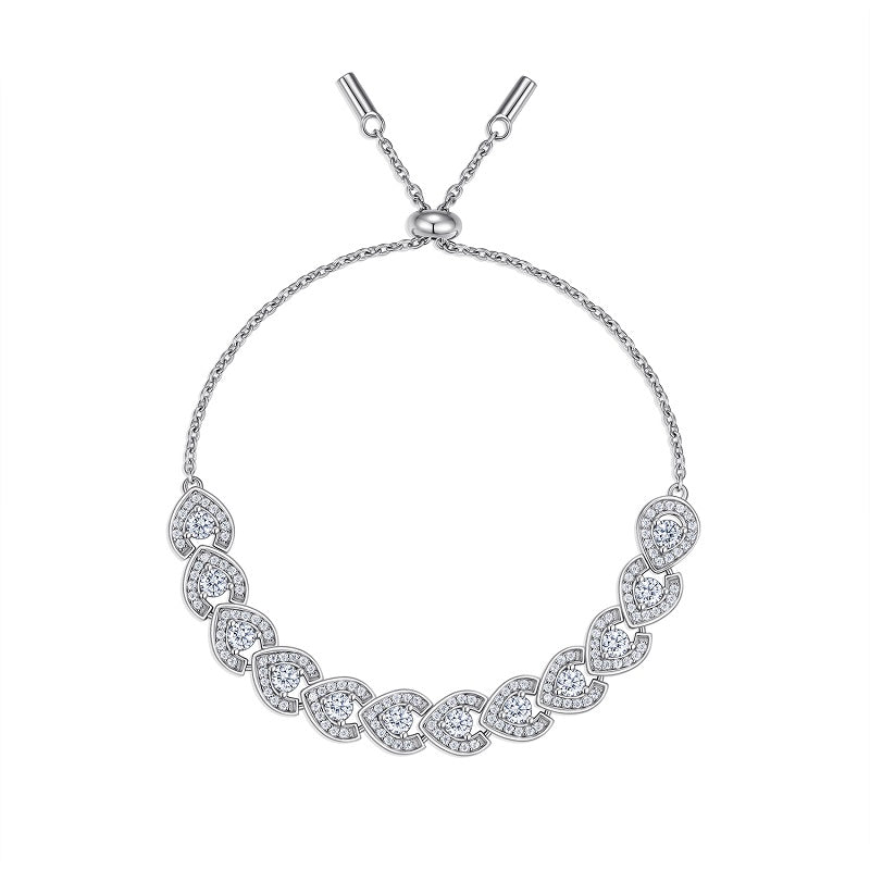 Wrist Radiance — S925 Platinum Plated Moissanite Bracelet
