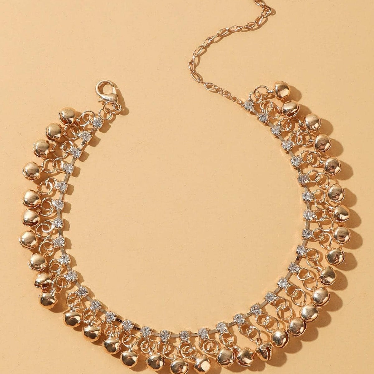 Ankle Adorned — Diamond-Encrusted Beach Chain Anklet