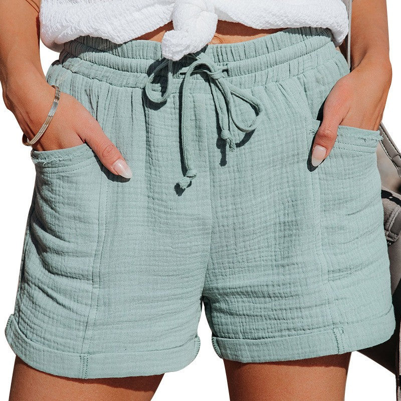 Short Story — High-Waisted Belted Wide-Leg Shorts