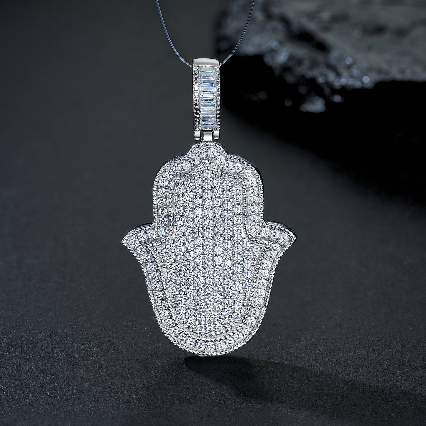 Dazzle Duo — S925 Platinum Plated Moissanite Necklace Set