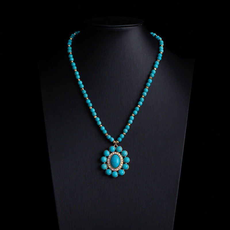 Turquoise Trails — Retro Ethnic Style Necklace