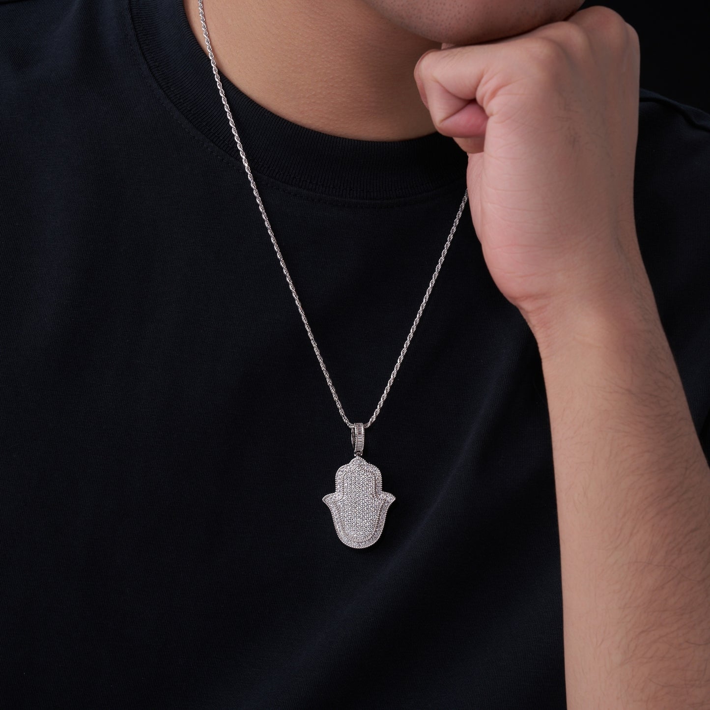 Dazzle Duo — S925 Platinum Plated Moissanite Necklace Set