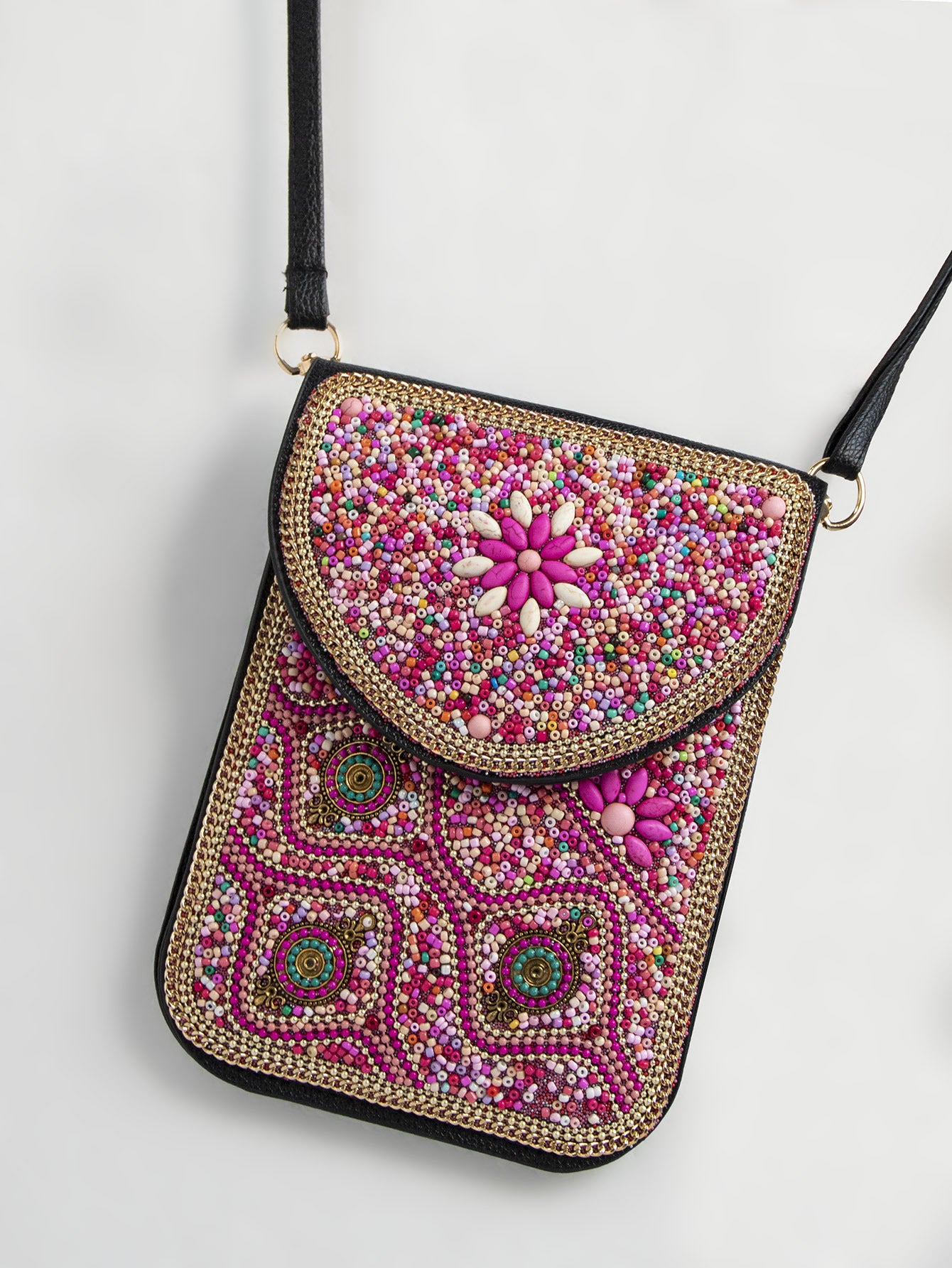 Bead Bliss — Bohemian Bead Satchel Phone Bag