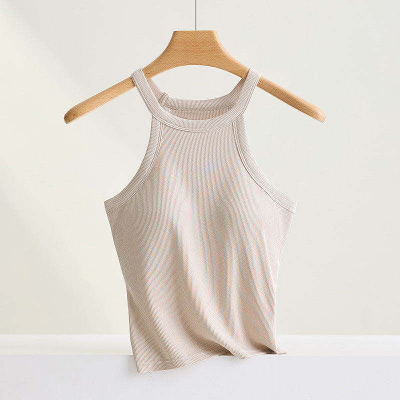Cup-tivating Comfort — Women's Cami with Built-in Chest Pads