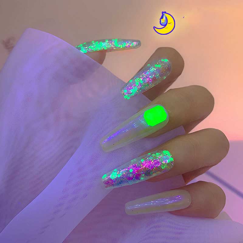 Luminous Luxe — Glowing Sequin Nail Art Glitter Set