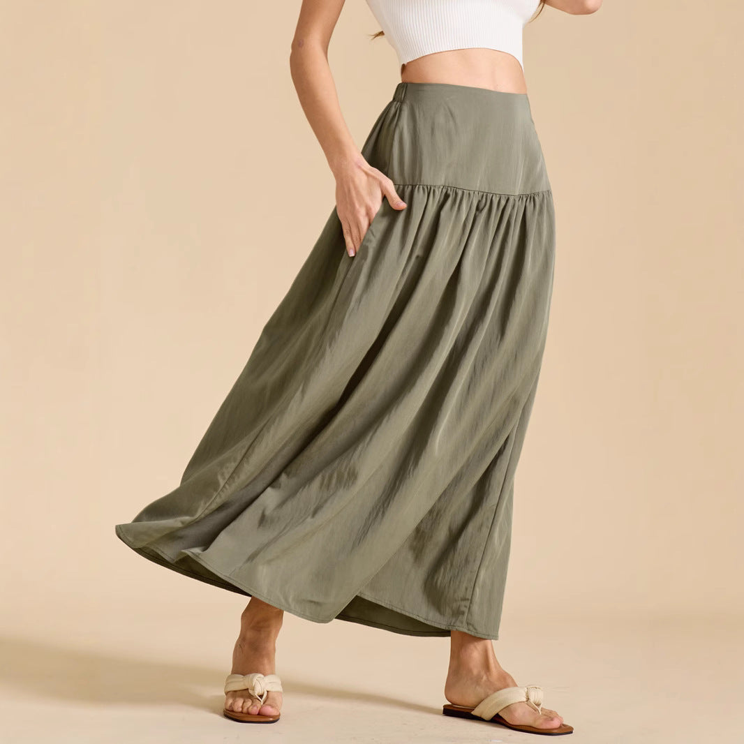 Pocket Full of Posies — Cotton Pocketed High-Waisted Maxi Skirt