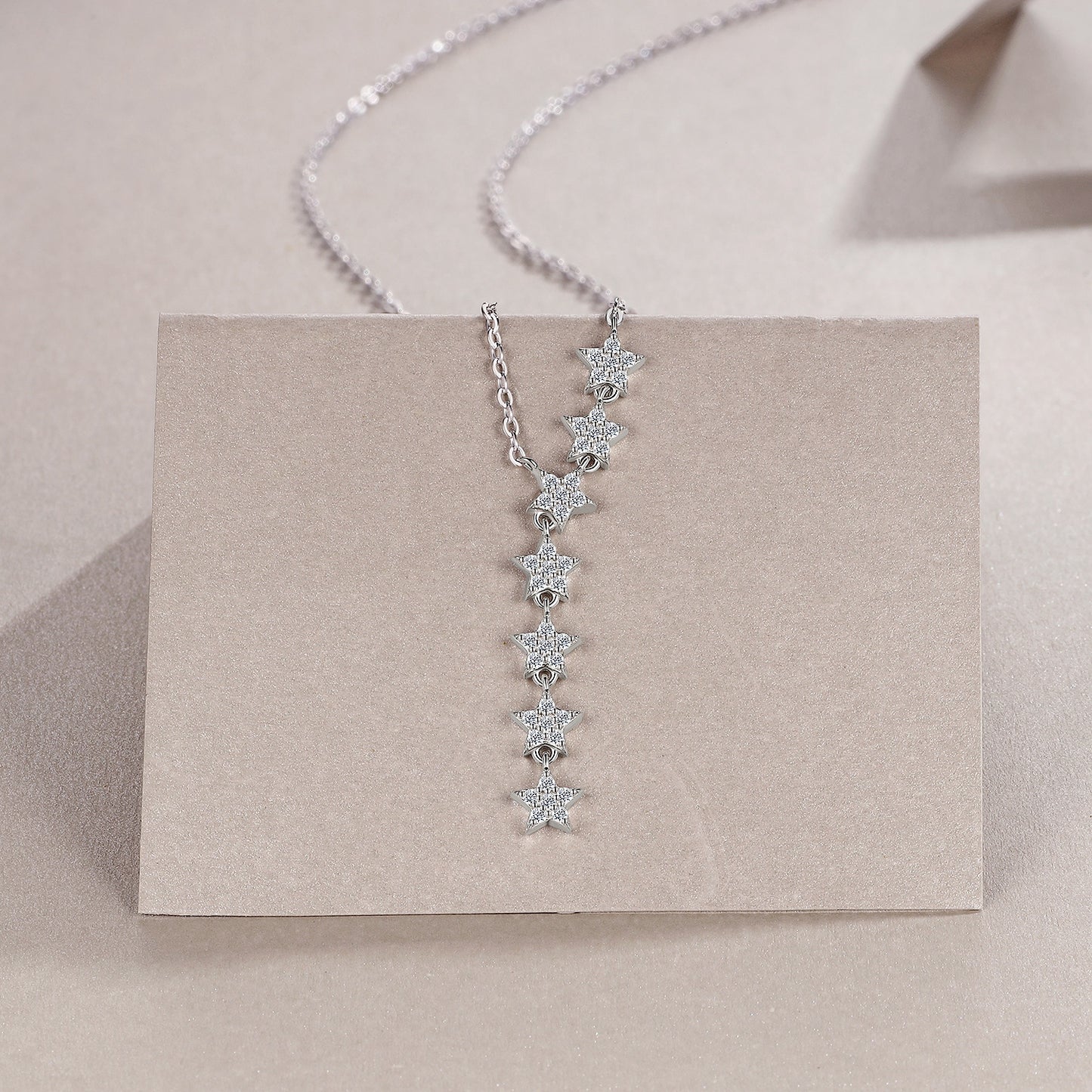 Moissanite Magic — Moissanite Pendant, Platinum Plated S925 Silver