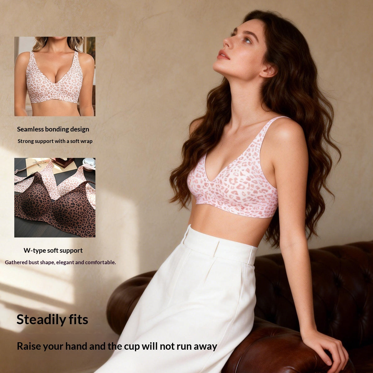 Leopard Love Lift — Seamless Leopard Print Bra