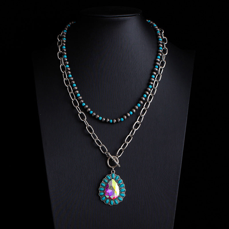 Turquoise Trails — Retro Ethnic Style Necklace