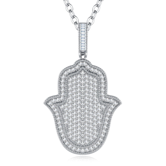 Dazzle Duo — S925 Platinum Plated Moissanite Necklace Set