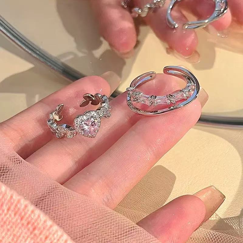 Heart's Desire — Romantic Zircon Couple Ring