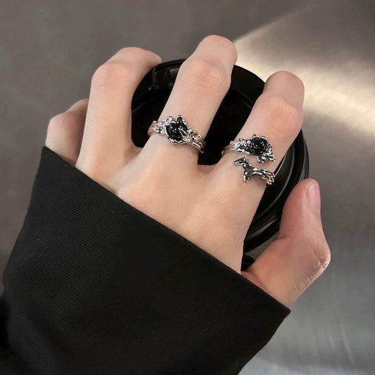 Thorn Together — Open Adjustable Thorn Ring for Couples