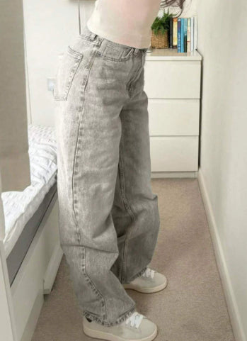 The High & Mighty — Loose Straight High-Waisted Wide-Leg Pants
