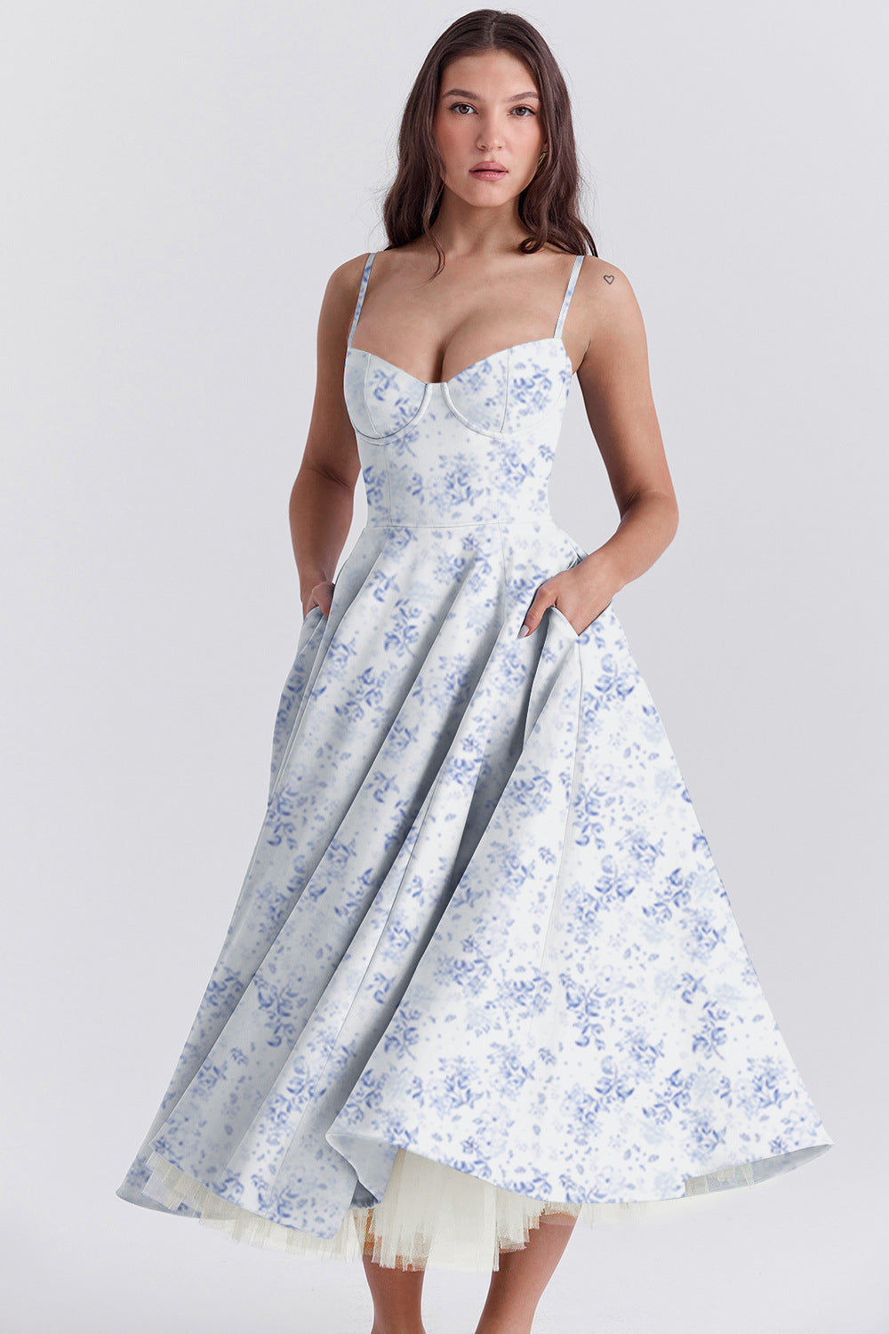 Mesh-Merizing — Double-Layer Maxi Slip Dress