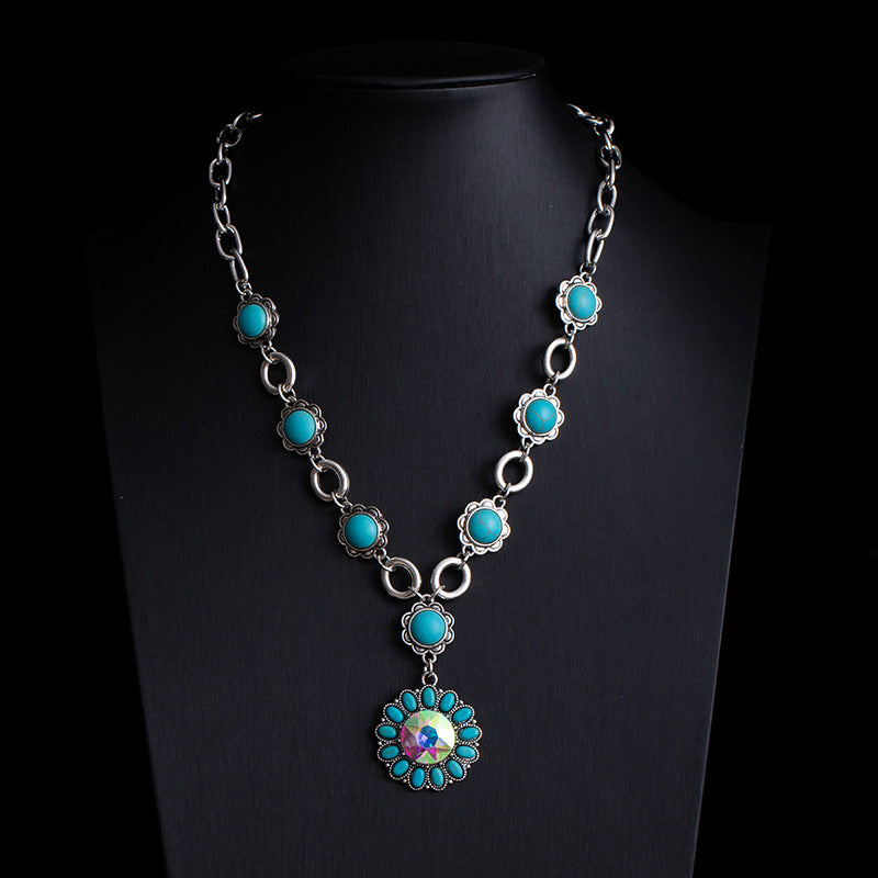 Turquoise Trails — Retro Ethnic Style Necklace