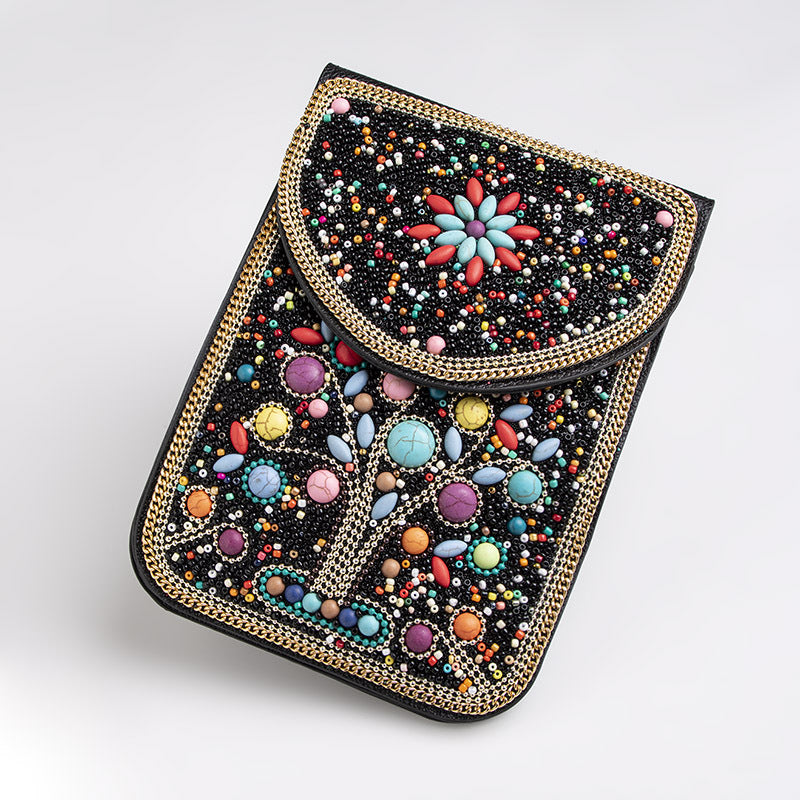 Bead Bliss — Bohemian Bead Satchel Phone Bag