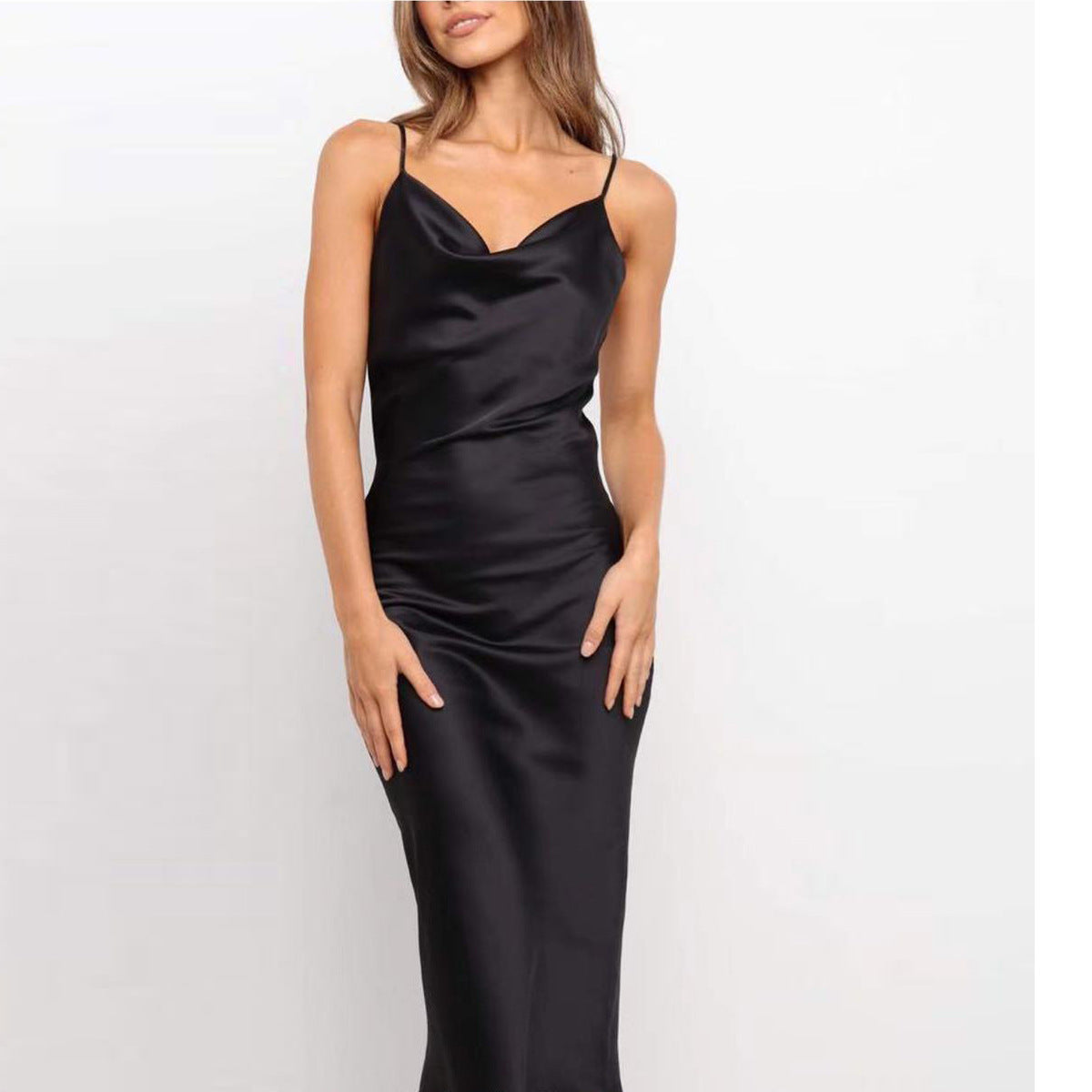 Ruffle & Flow — Ruffled Backless Loose-Fit Dress
