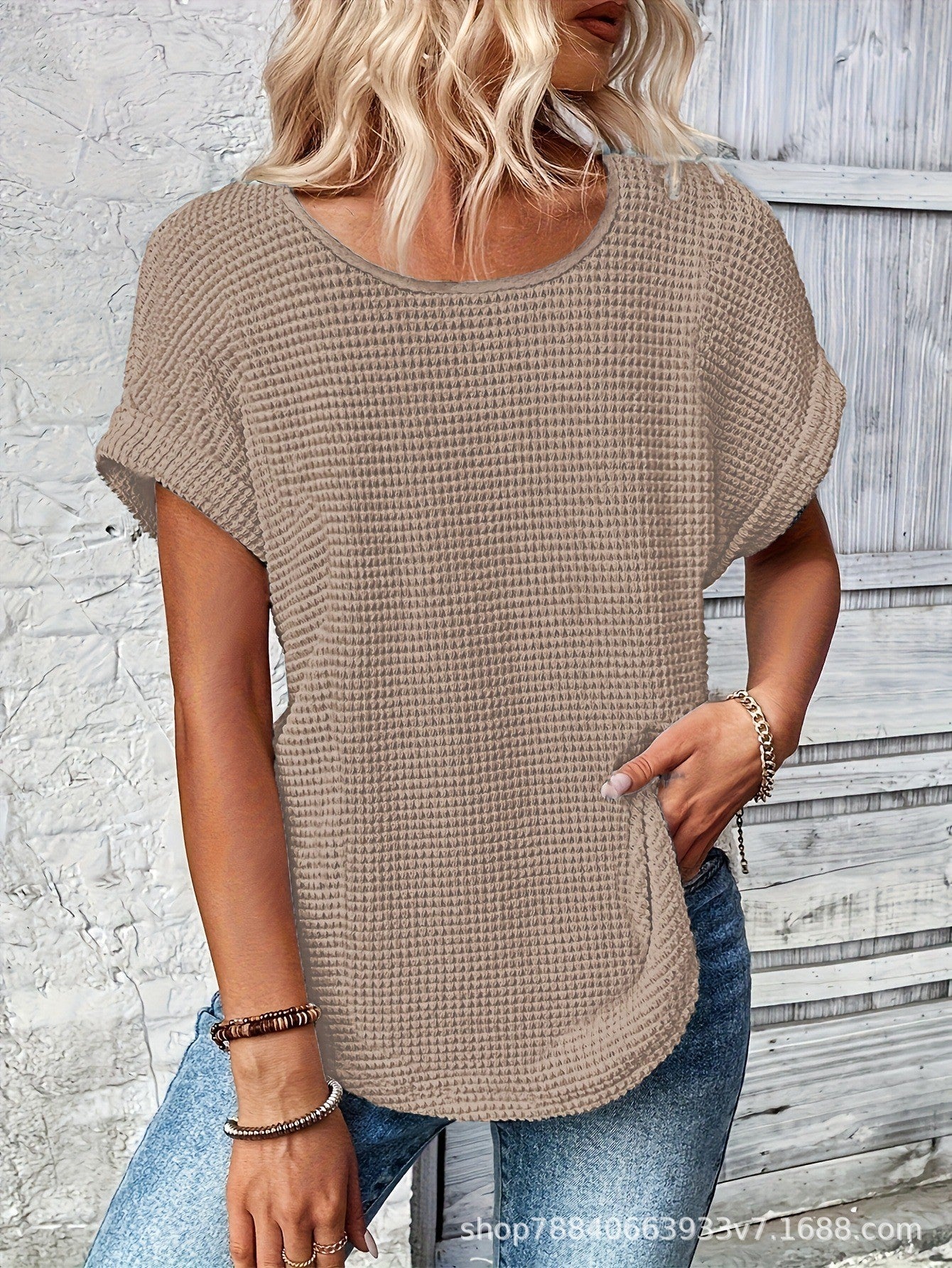 Lace Embrace — Versatile Lace-Patchwork Short-Sleeve Top