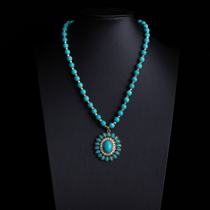 Turquoise Trails — Retro Ethnic Style Necklace