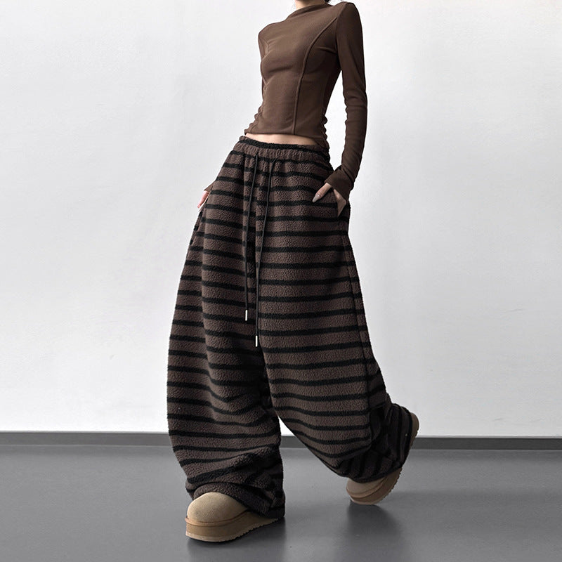 Stripe a Pose — Striped Drawstring Casual Pants