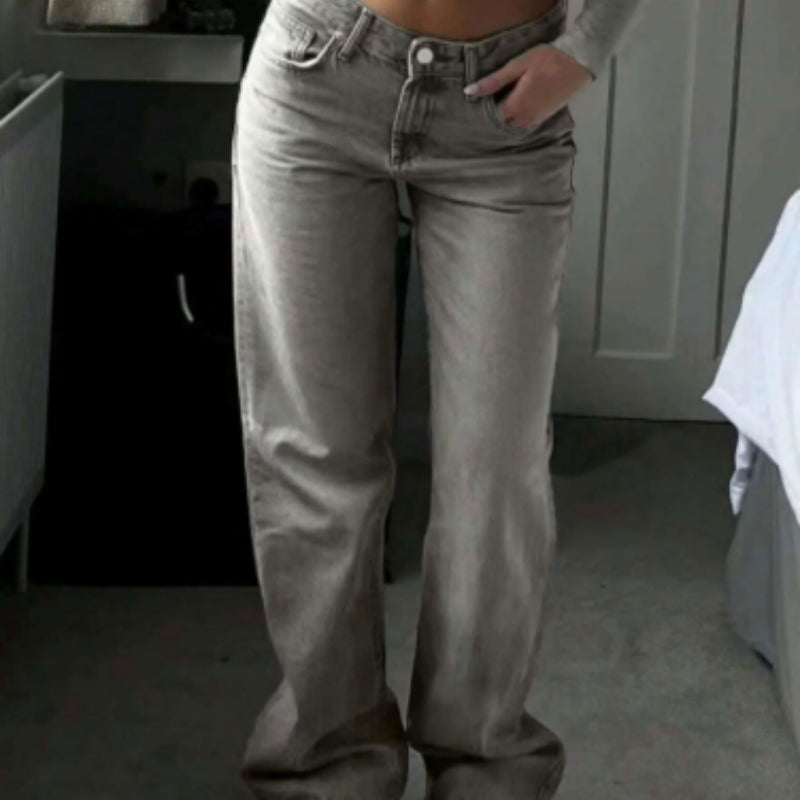 The High & Mighty — Loose Straight High-Waisted Wide-Leg Pants