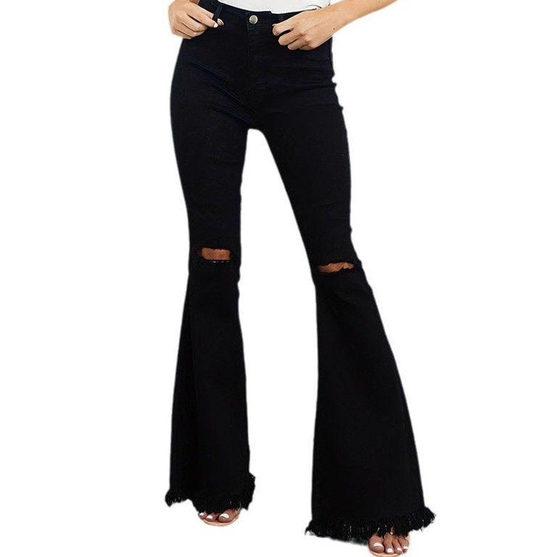 Jean-ious Style — Ripped Slim-Fit Tomboy Jeans for Women
