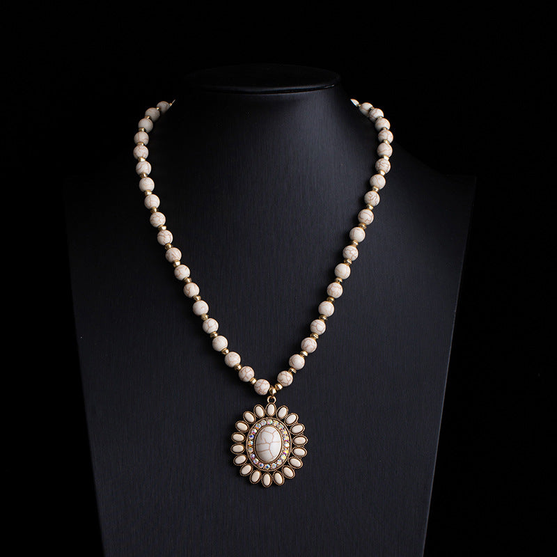 Turquoise Trails — Retro Ethnic Style Necklace