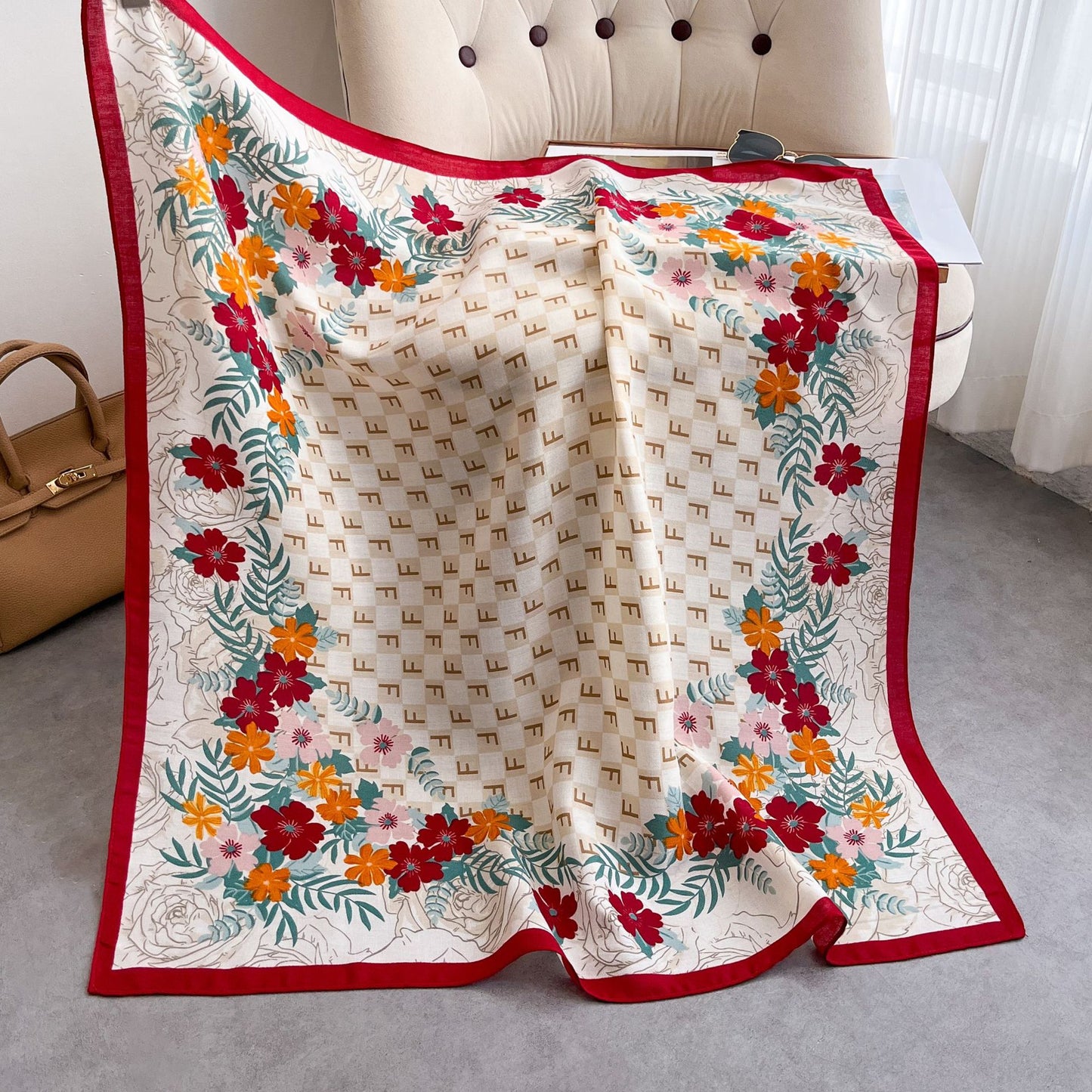 Velvet Touch — Creative Print Velvet Square Scarf