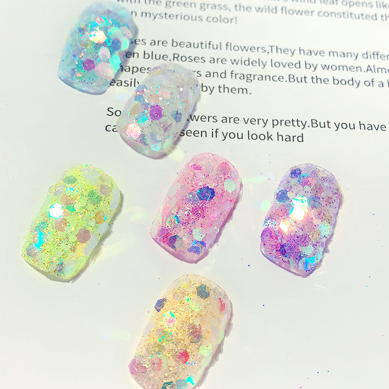 Luminous Luxe — Glowing Sequin Nail Art Glitter Set