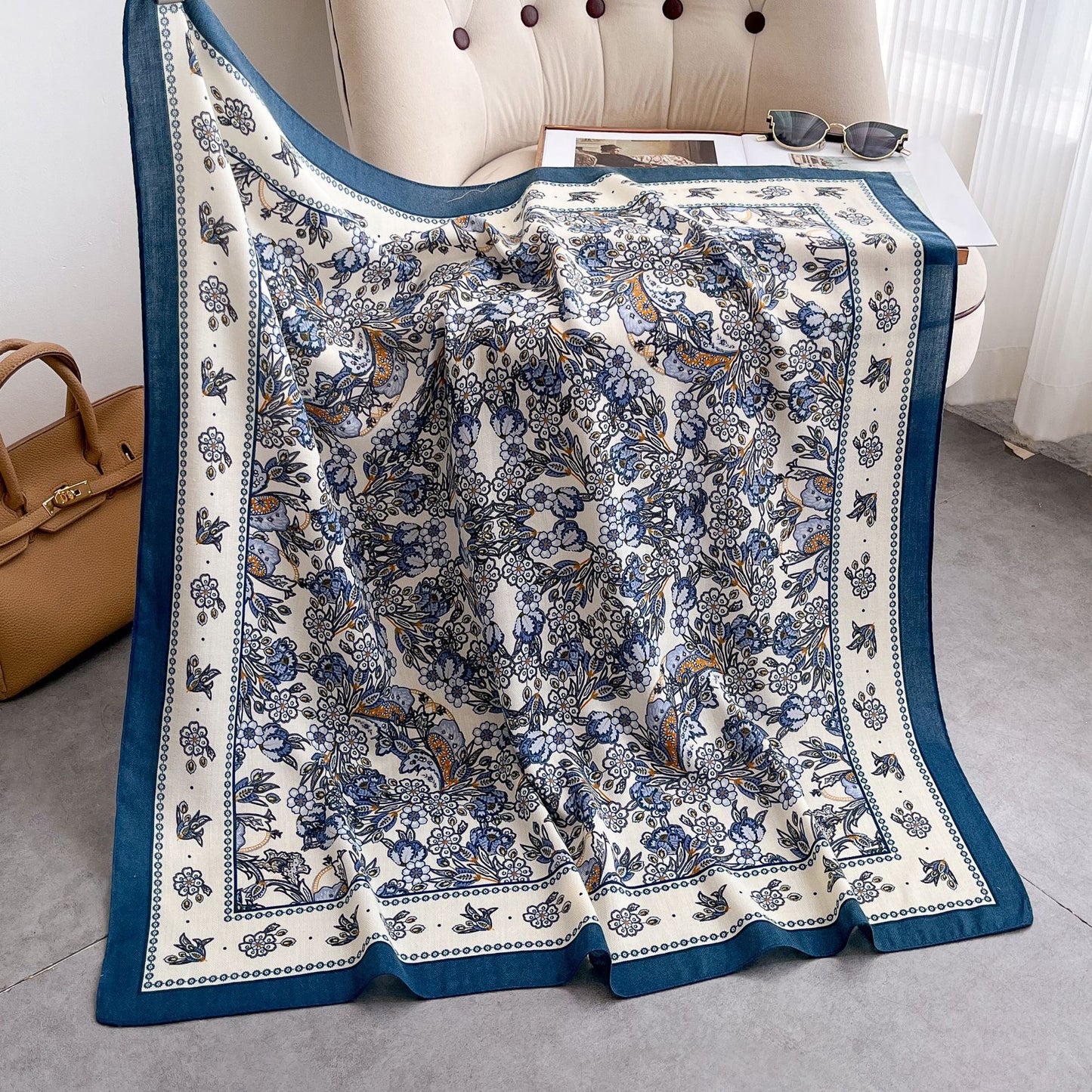 Velvet Touch — Creative Print Velvet Square Scarf