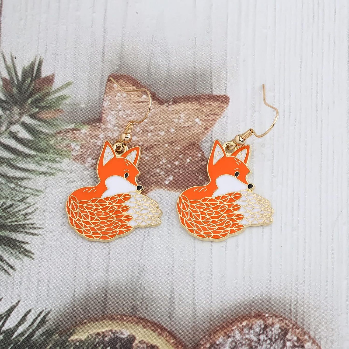 Foxy & Fabulous — Personalized Forest-Style Cartoon Fox Earrings