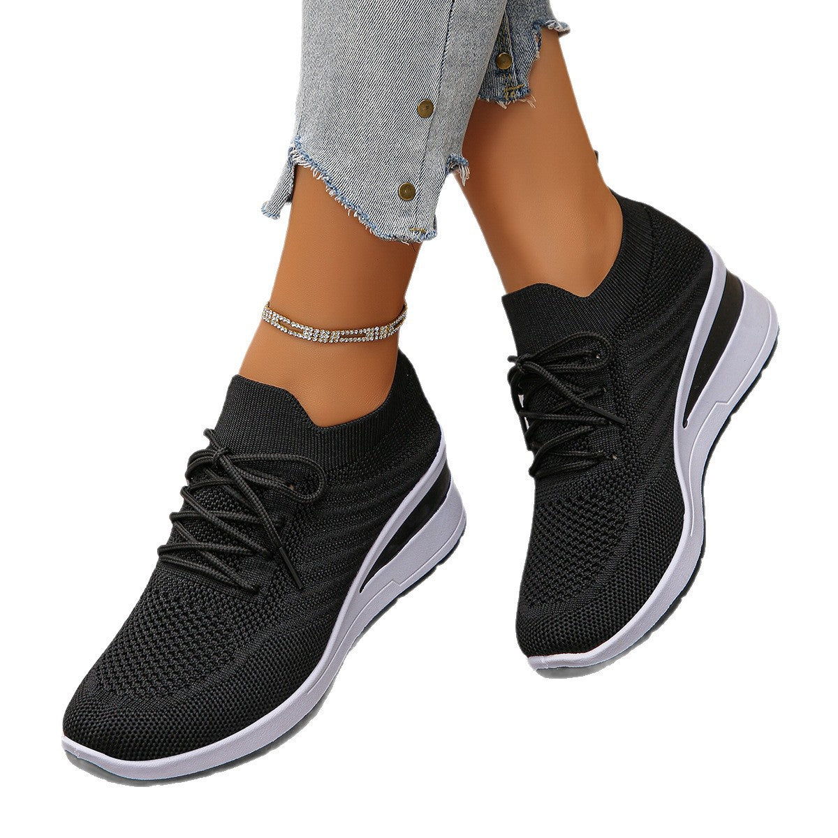 Knit Know-How — Multi-Colored Flyknit Slip-On Sneakers