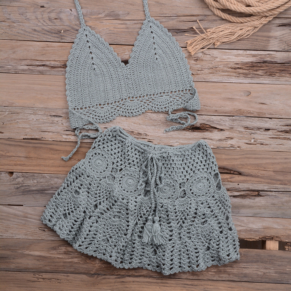 Woven Wonder — Hand-Woven Strappy Bikini Set